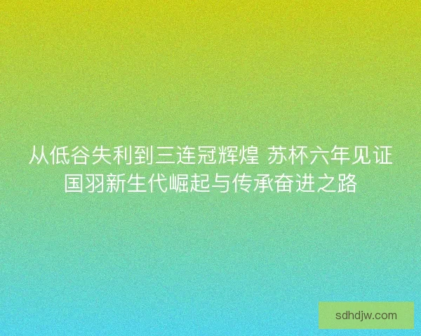 从低谷失利到三连冠辉煌 苏杯六年见证国羽新生代崛起与传承奋进之路
